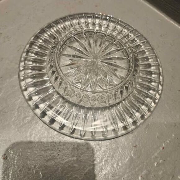 Lead Crystal Pillar Candle Holder 7" - Picture 4 of 4